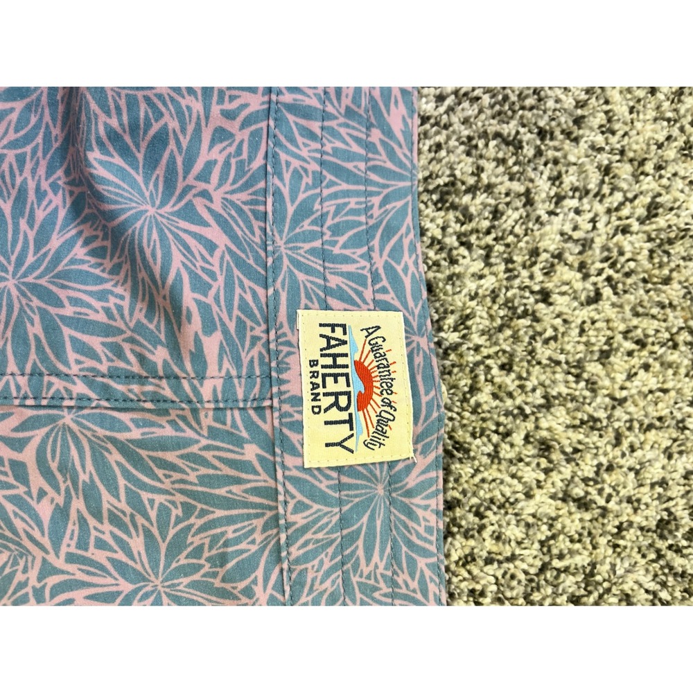 Faherty Mens Blue Pink Floral Sunburst Board Shorts Swim Trunks Size 40 - Picture 7 of 11